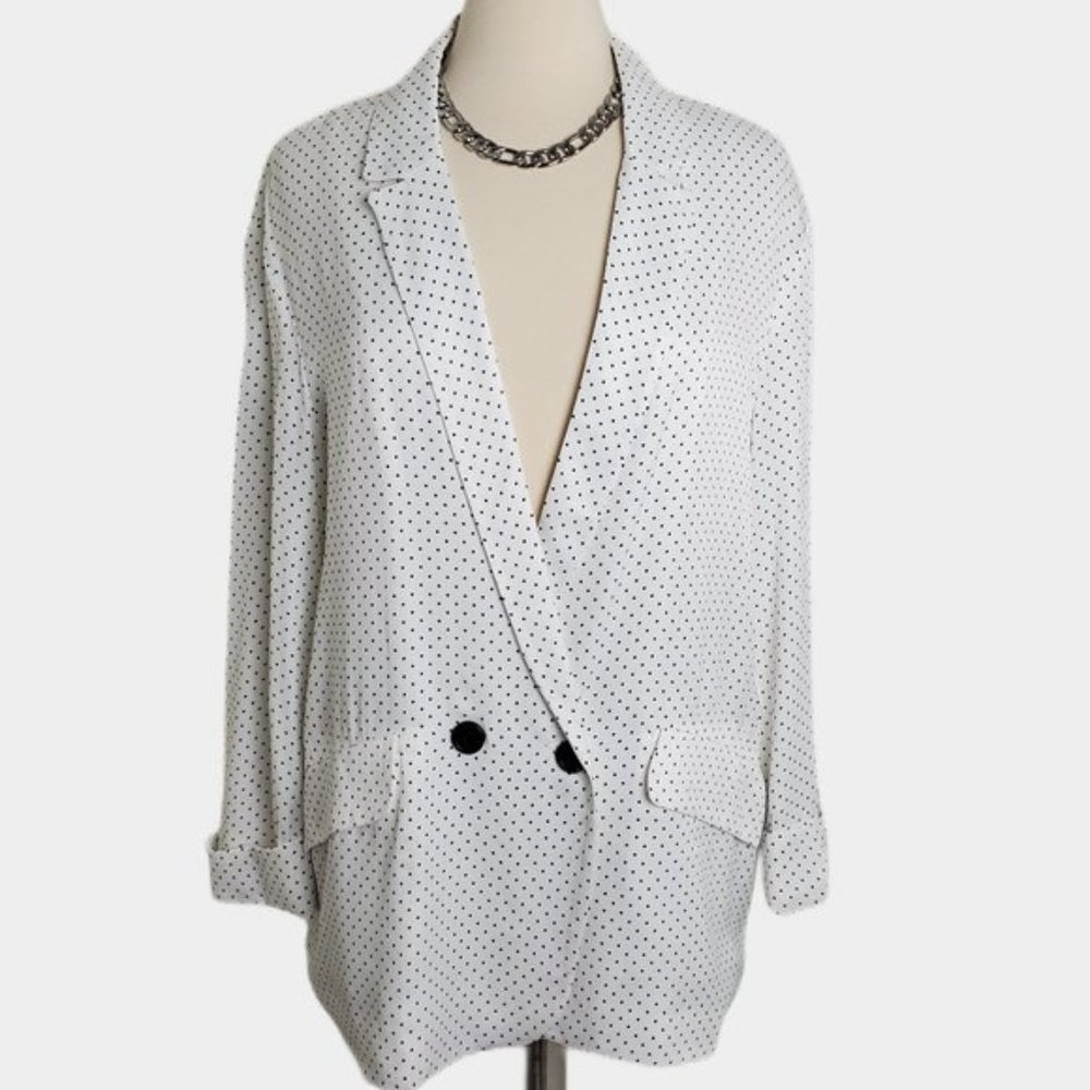 NEW Zara Flowing Polka Dot Blazer